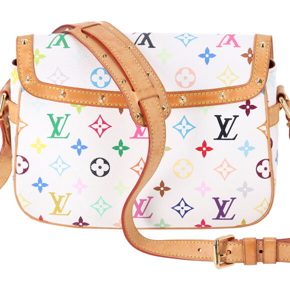 Louis Vuitton Takashi Murakami Monogram Multicolor Sologne White Crossbody - Picture 5 of 8